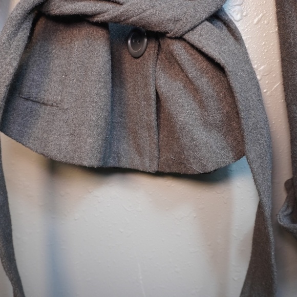 Ashley By 26 International Juniors Dark Grey Button Down Winter Coat Size Large - Picture 2 of 7